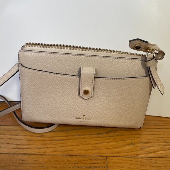 Kate Spade New York Jackson Small Tab Crossbody in Beige - Picture 9 of 9